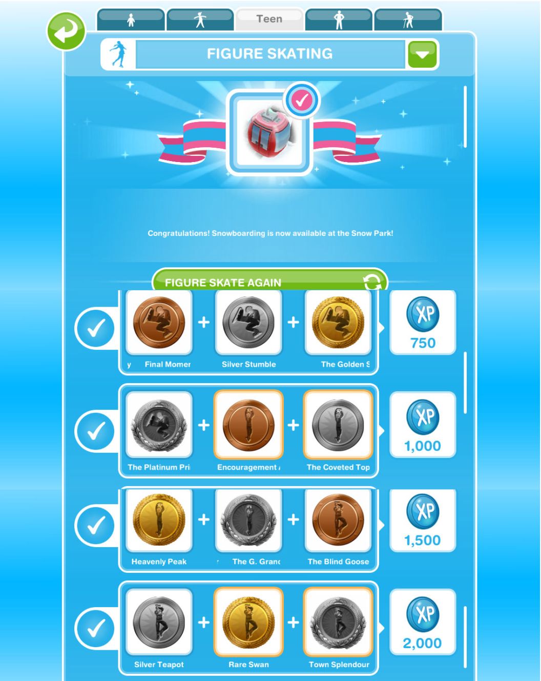 The Sims Freeplay Hobbies Figure Skating The Girl Who Games