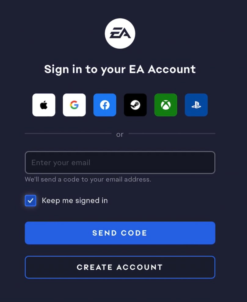 connecting to an ea account – The Girl Who Games